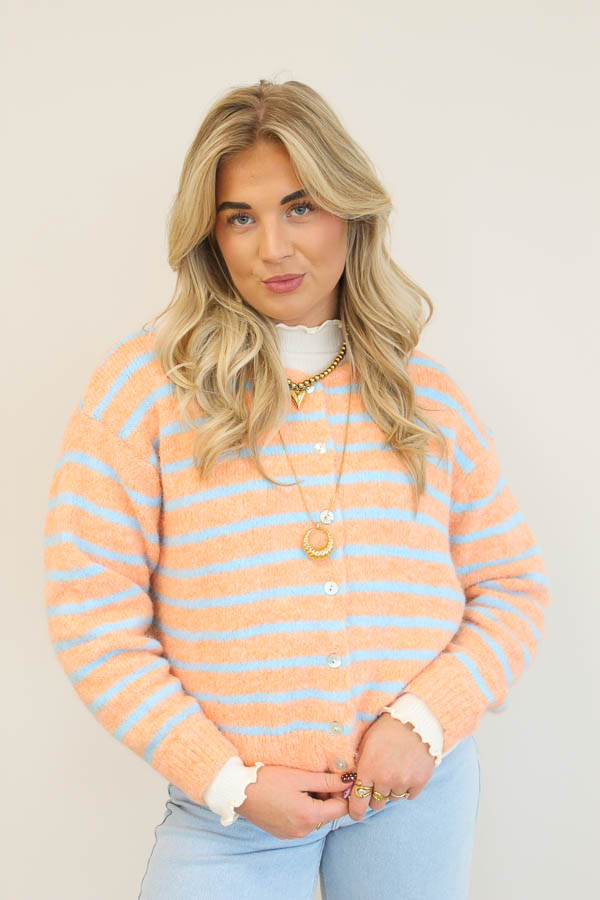 Gebreid vest peach | Emily