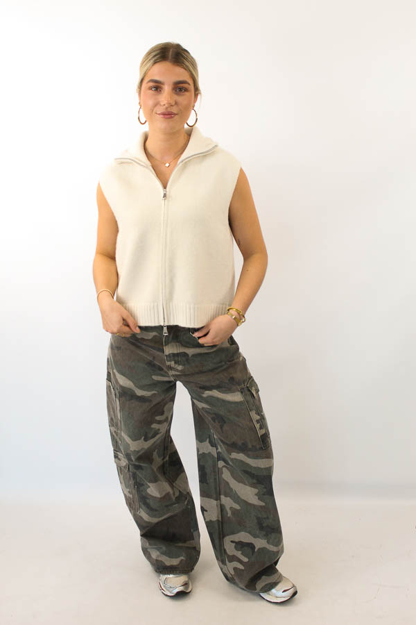 Gebreide gilet ecru | Lott