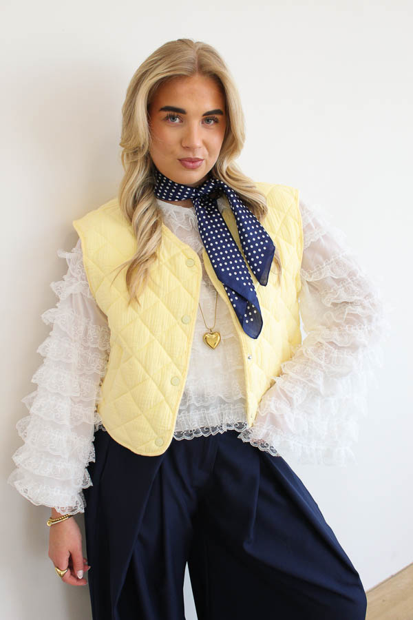 Gewatteerd gilet geel | Merle