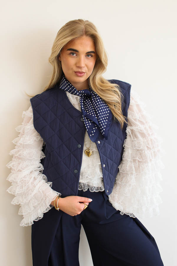 Gewatteerd gilet navy | Merle