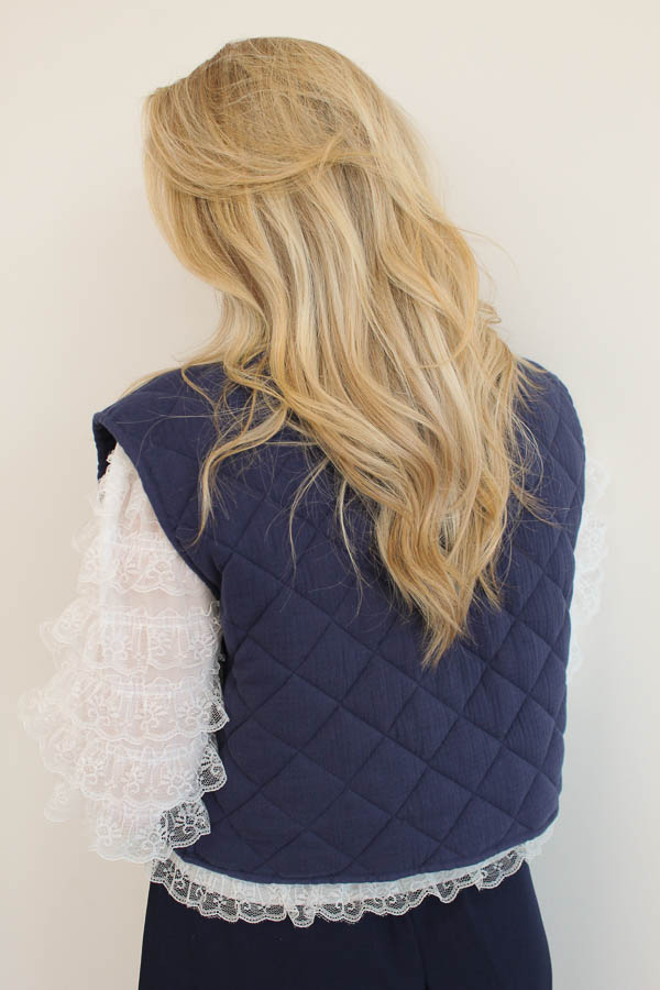 Gewatteerd gilet navy | Merle - Afbeelding 4