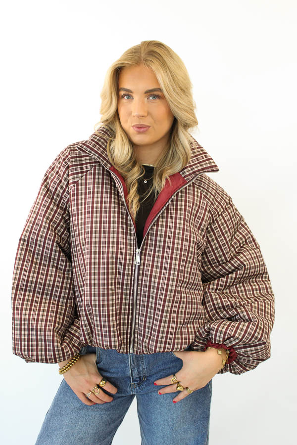 Gewatteerd jack burgundy | Mira