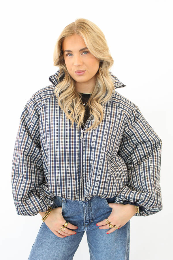 Gewatteerd jack navy | Mira