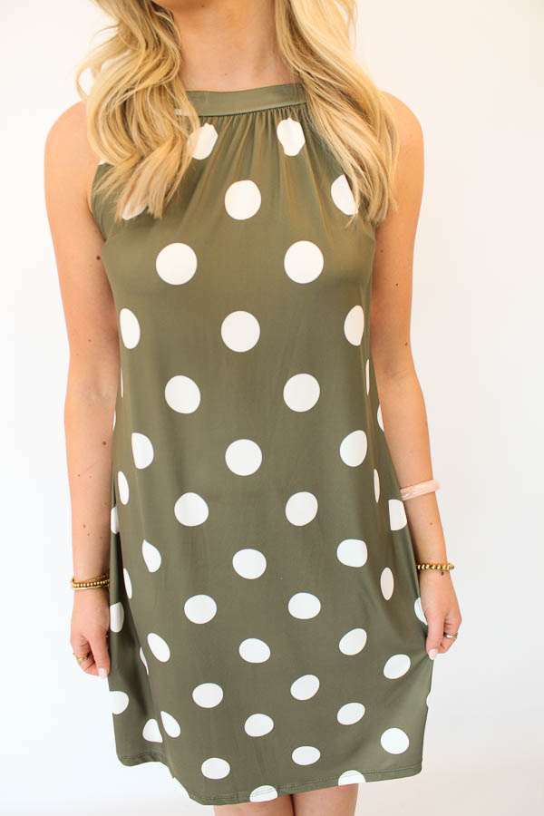 Halter jurk army | Meike - Afbeelding 2