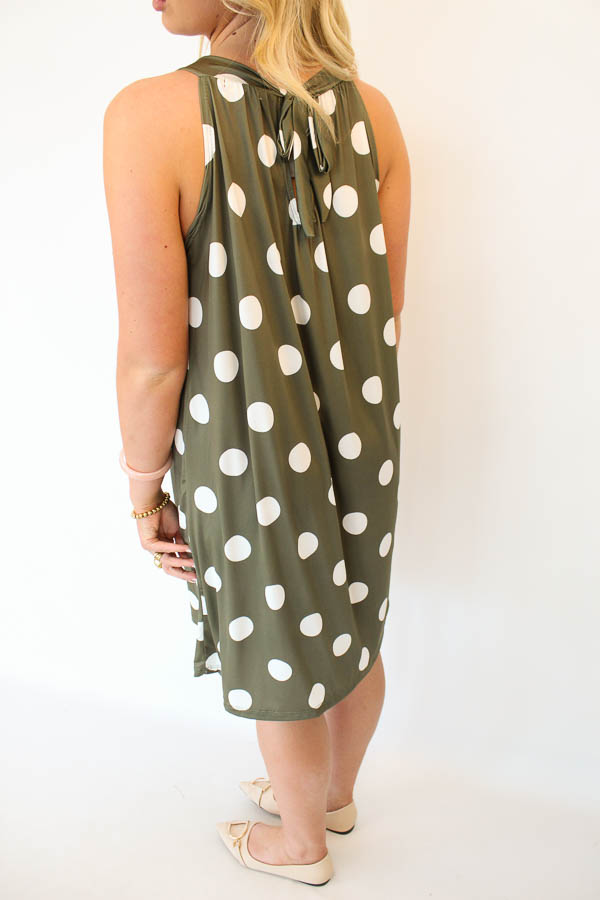 Halter jurk army | Meike - Afbeelding 3