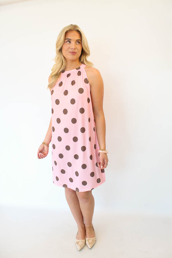 Halter jurk roze | Meike
