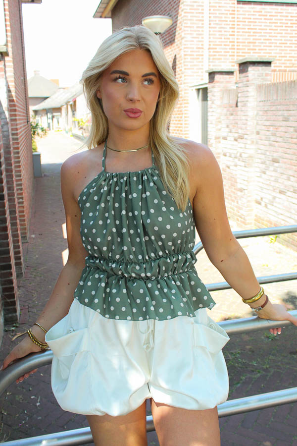 Halter top khaki | Naomi