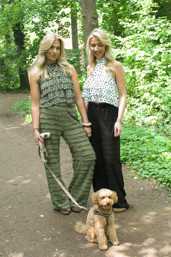Halter top stippen khaki | Fay - Afbeelding 4