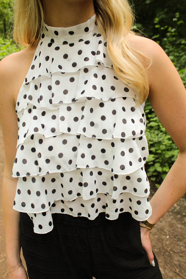 Halter top stippen wit | Fay - Afbeelding 2