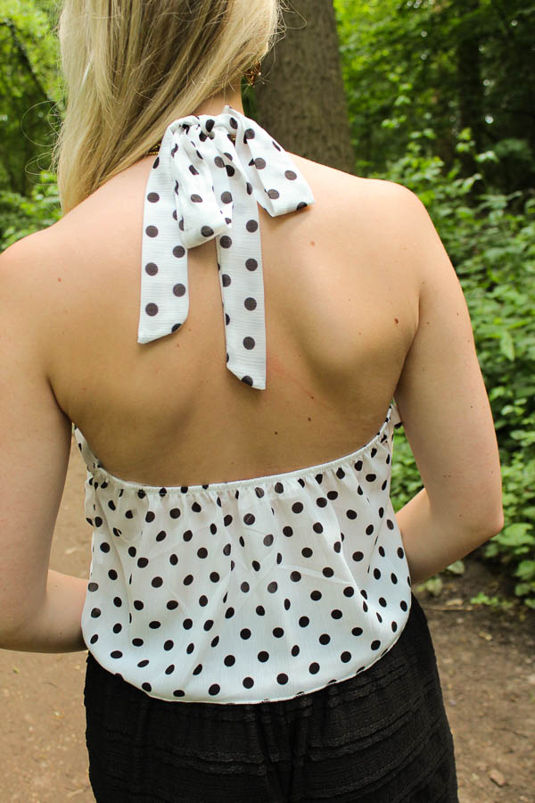 Halter top stippen wit | Fay - Afbeelding 3