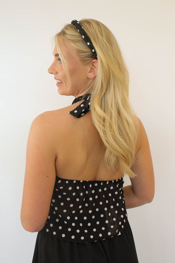 Halter top stippen zwart | Fay - Afbeelding 3
