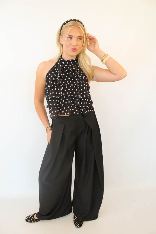 Halter top stippen zwart | Fay - Afbeelding 4