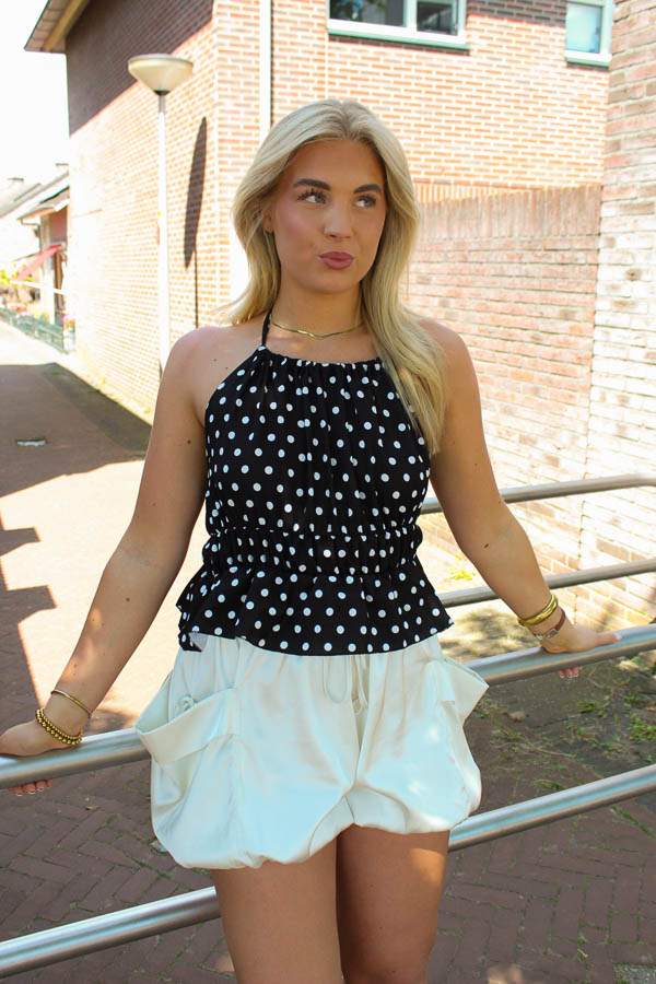 Halter top zwart | Naomi