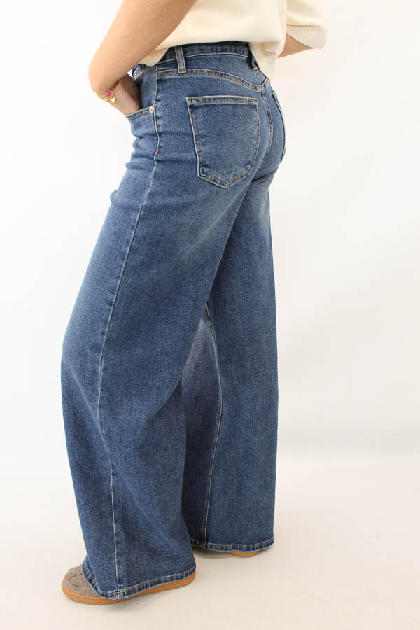 High Rise WideLeg jeans blauw  - Afbeelding 2