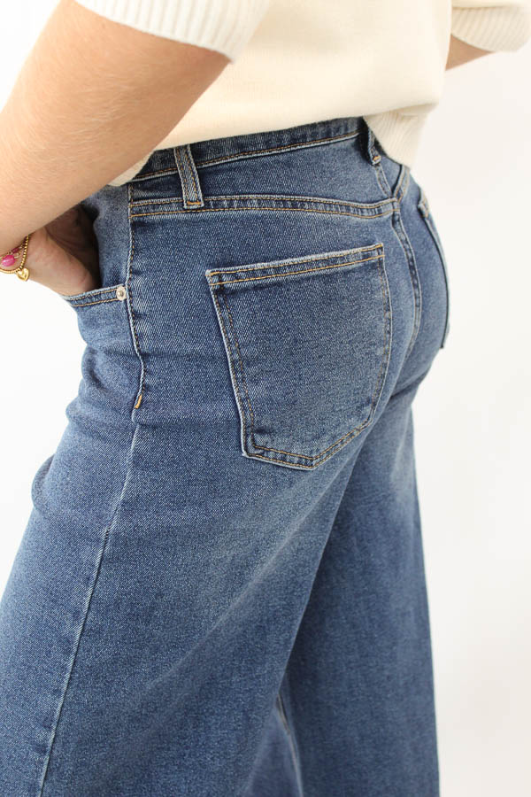 High Rise WideLeg jeans blauw  - Afbeelding 3