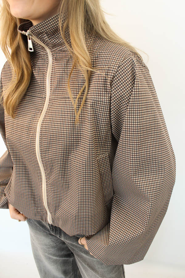 Jacket ruiten bruin | Joán  - Afbeelding 2