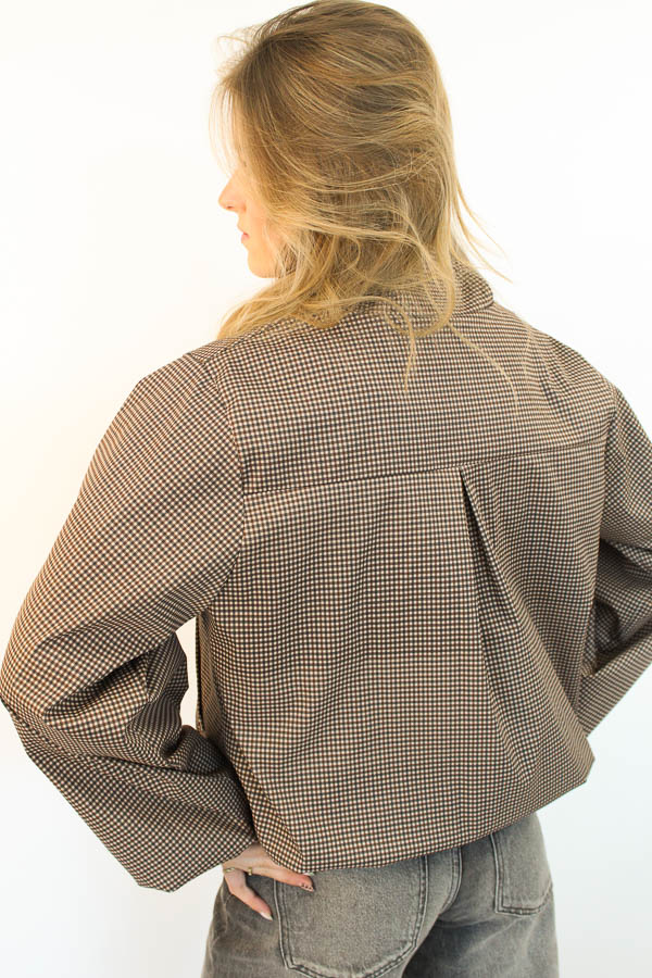 Jacket ruiten bruin | Joán  - Afbeelding 4