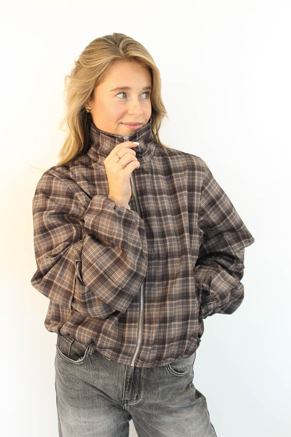 Jacket ruiten grey | Milano 