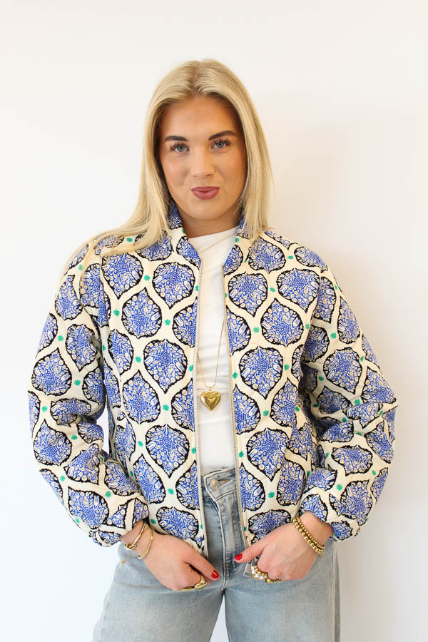 Jas gewatteerd blauw | Mikki