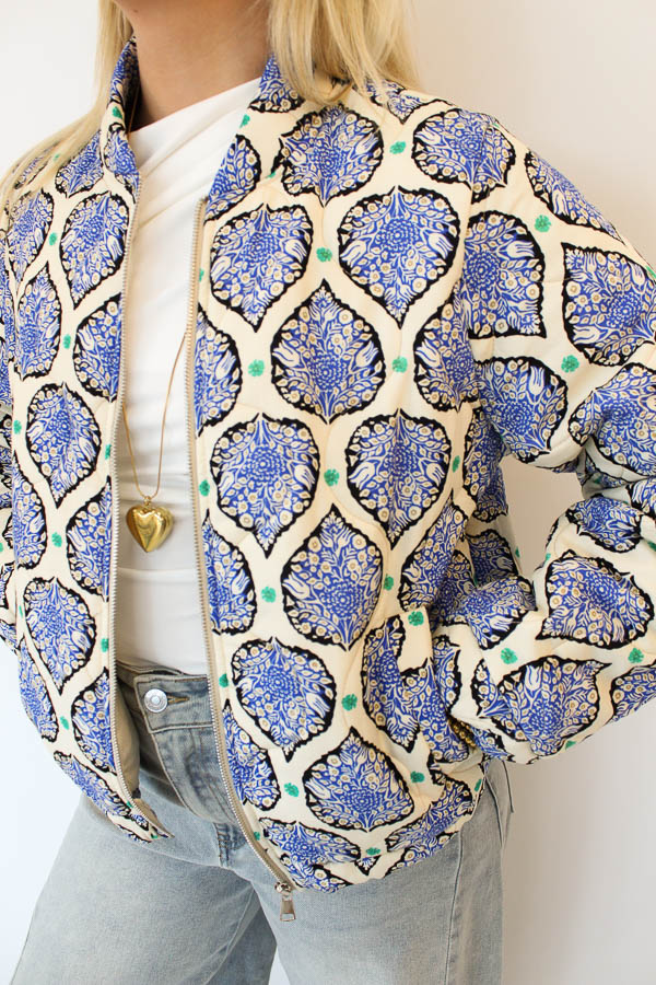 Jas gewatteerd blauw | Mikki - Afbeelding 2