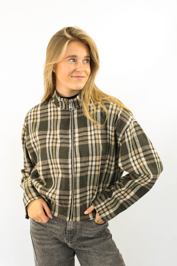 Jas met ruitpatroon  army | Lois