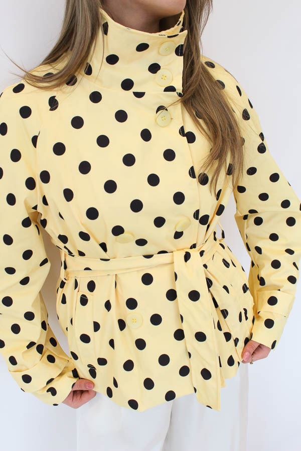 Jas met stippen geel | Sophia - Afbeelding 2