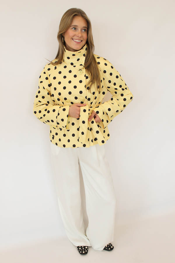 Jas met stippen geel | Sophia - Afbeelding 3