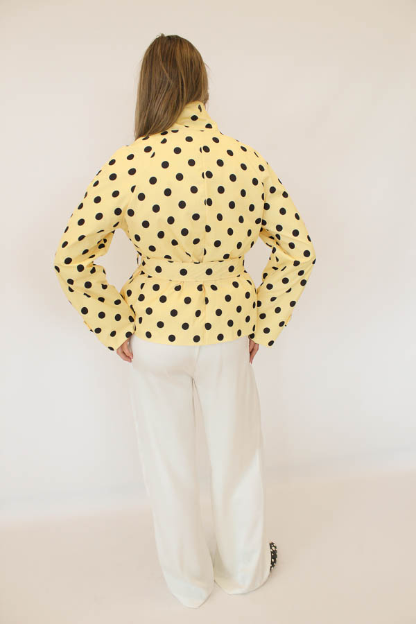 Jas met stippen geel | Sophia - Afbeelding 4