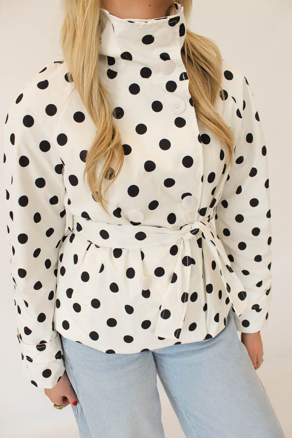 Jas met stippen wit | Sophia - Afbeelding 2