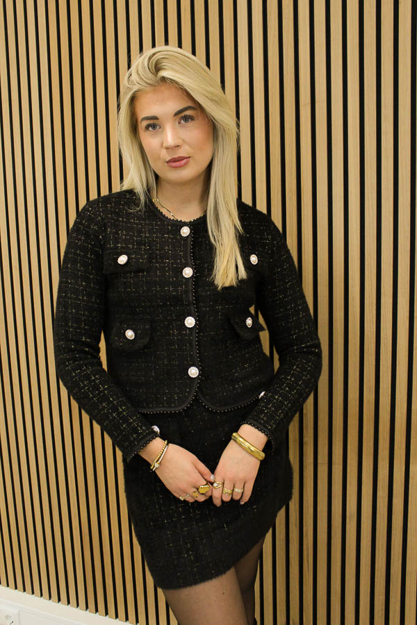 Jas parels zwart | Coco - Afbeelding 2