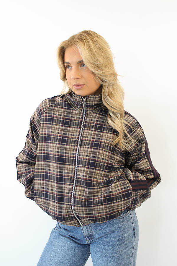Jas ruiten bies navy | Adelle - Afbeelding 3