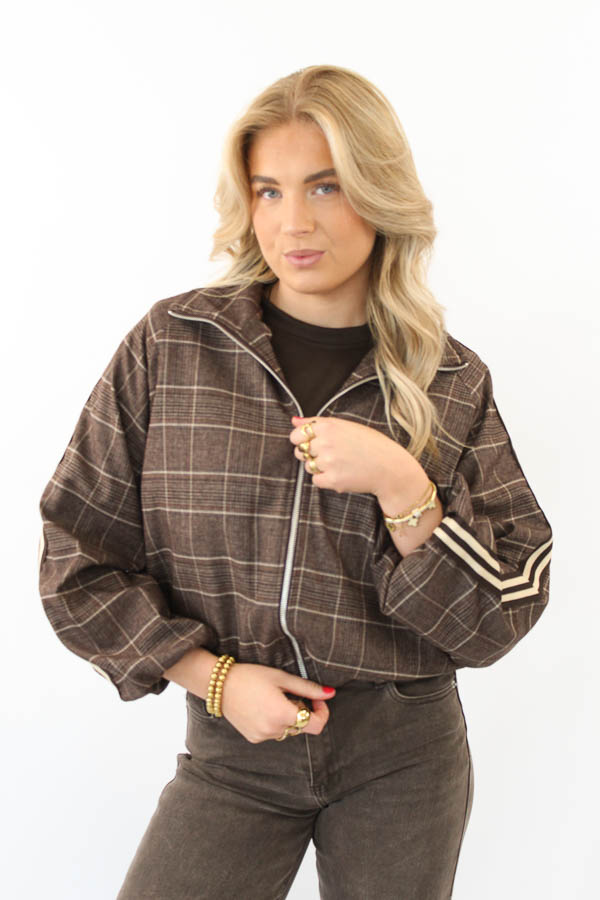 Jas ruiten bies bruin | Adelle