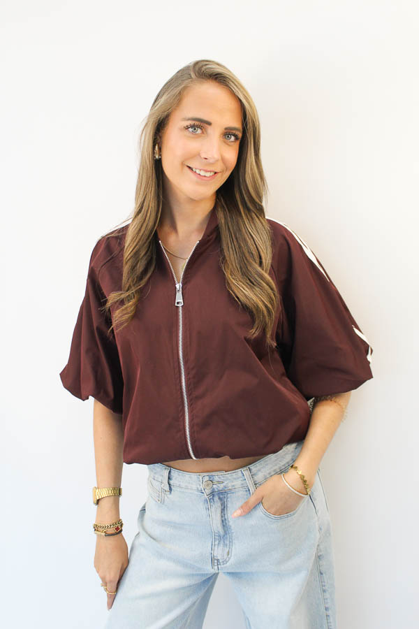 Jasje strepen bordeaux | Femke