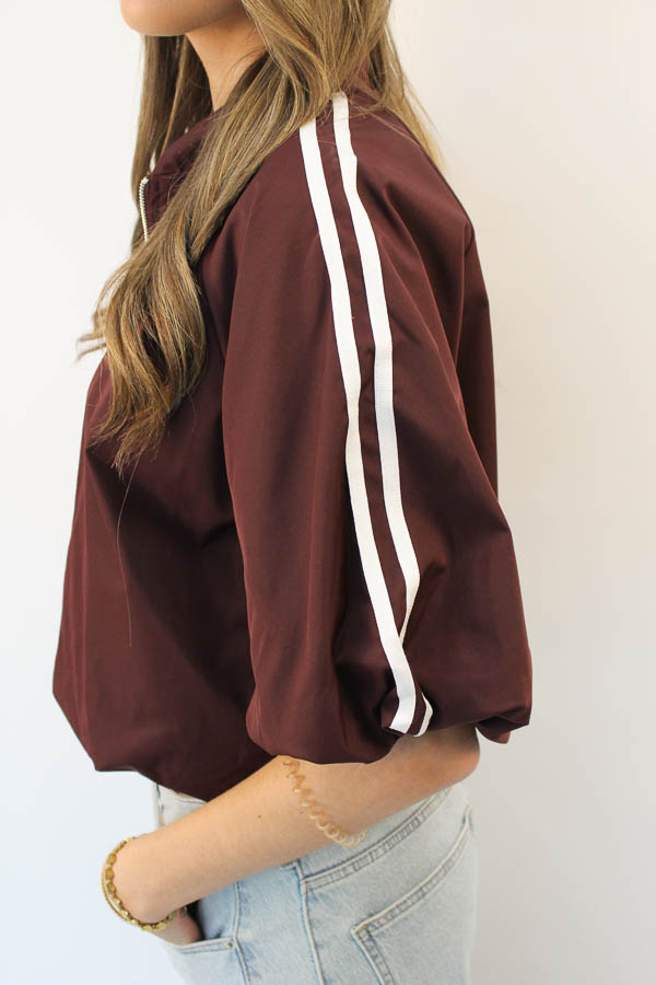 Jasje strepen bordeaux | Femke - Afbeelding 2