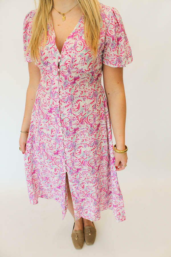Jurk met print paars | Maja - Afbeelding 2