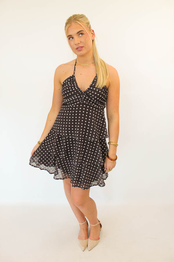 Jurk stippen bruin | Jolie
