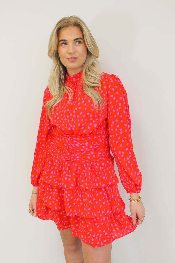 Jurk stippen rood | Yade