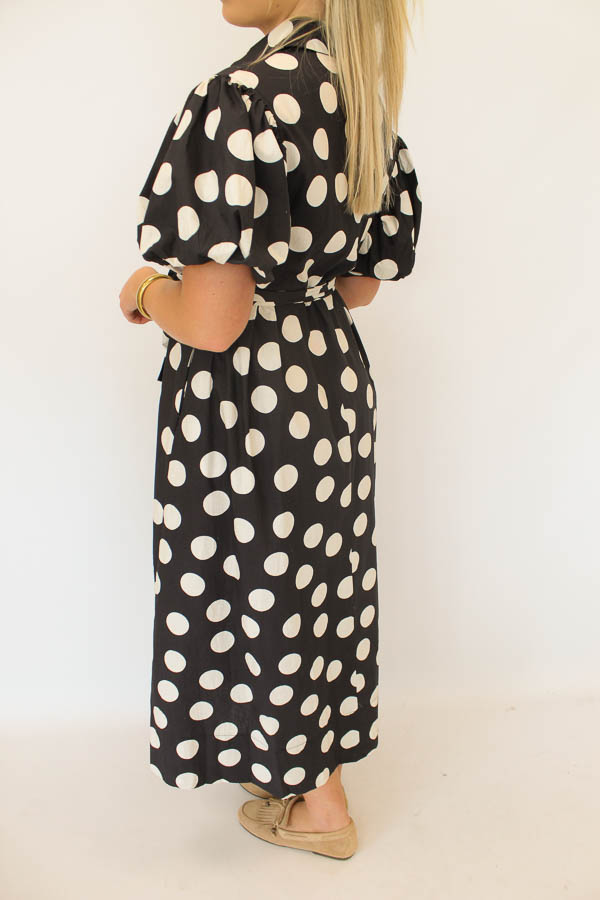 Jurk stippen zwart | Britt - Afbeelding 3