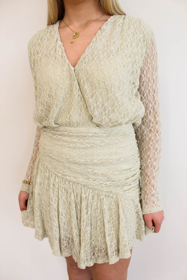 Kanten jurk mint | Louise - Afbeelding 2