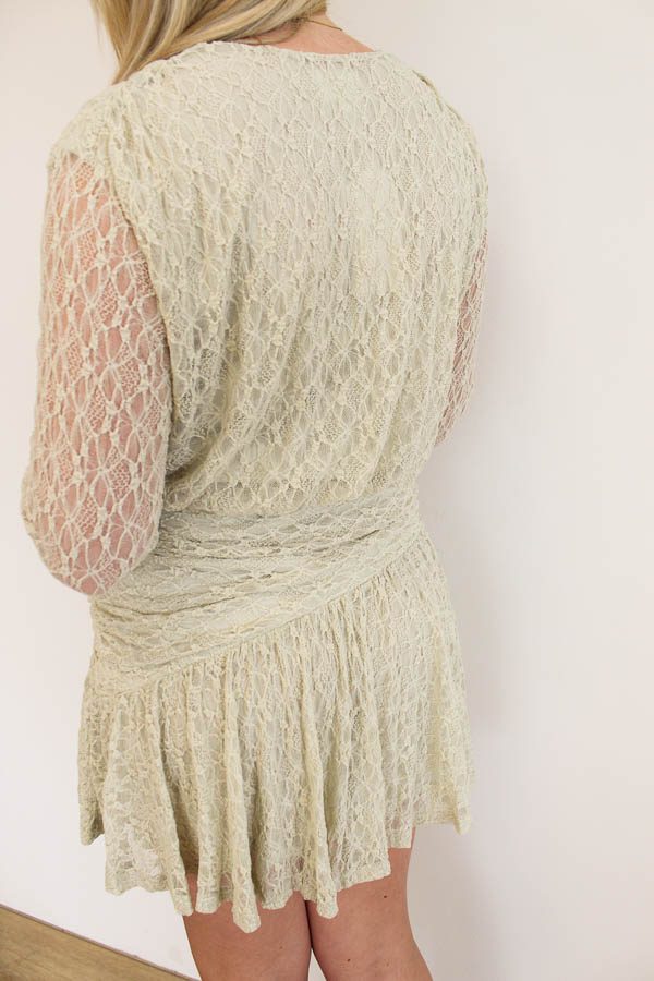 Kanten jurk mint | Louise - Afbeelding 3