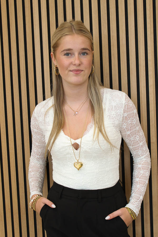 Kanten top ecru | Kyra