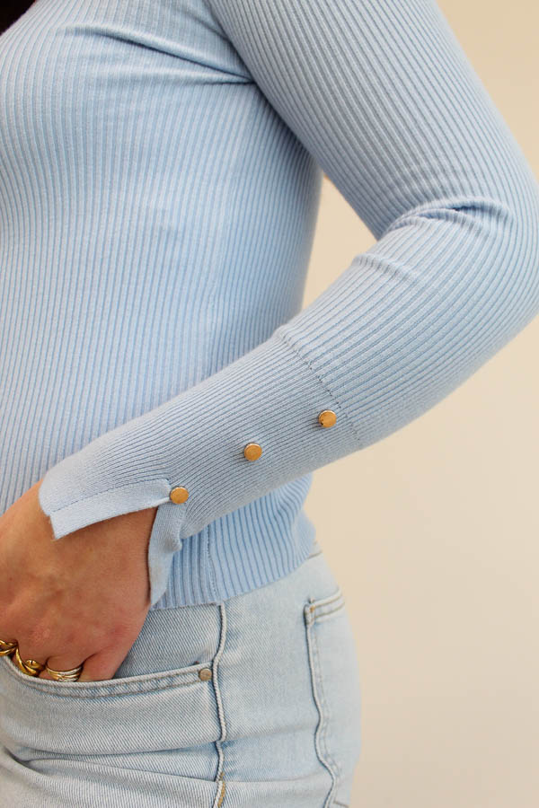 Knitted trui blauw | Lena  - Afbeelding 1