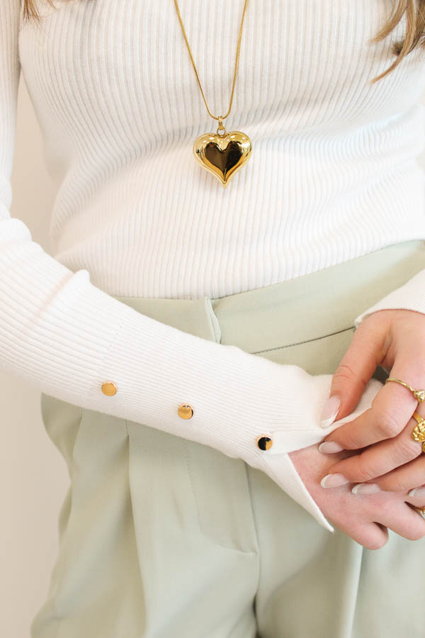 Knitted trui wit | Lena  - Afbeelding 2