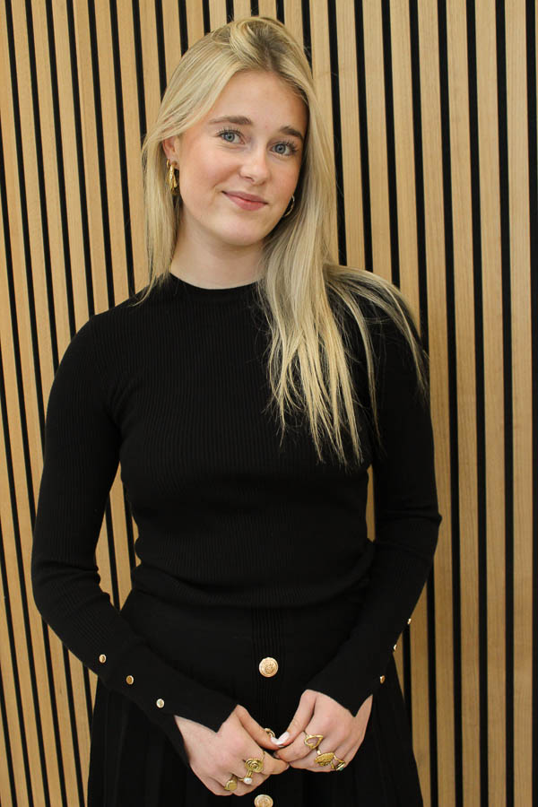 Knitted trui zwart | Lena 
