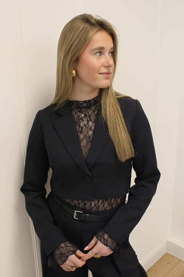 Korte blazer navy | Gigi