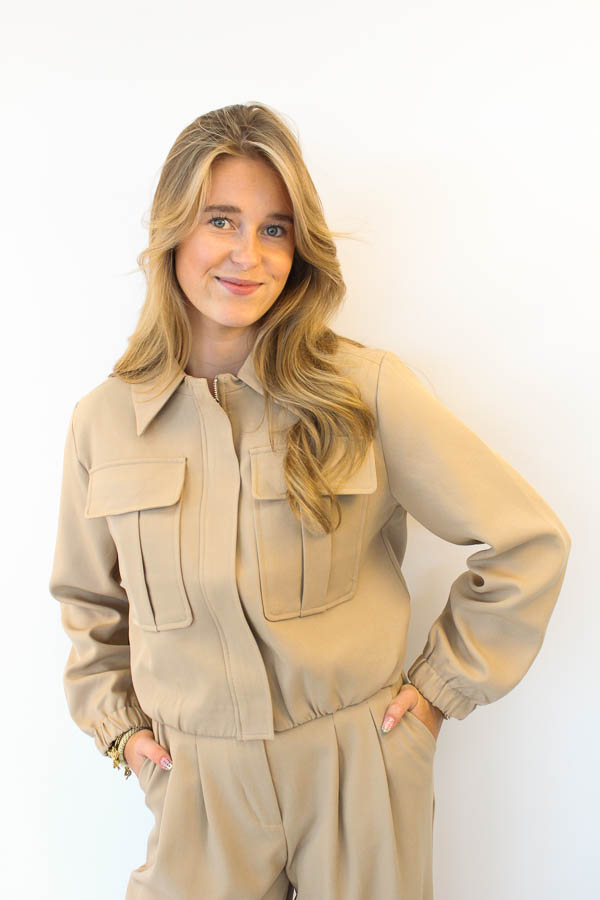 Korte jas camel | Jane