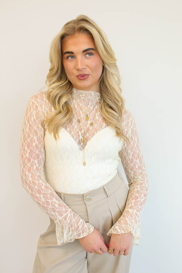 Lace top ecru | Tess