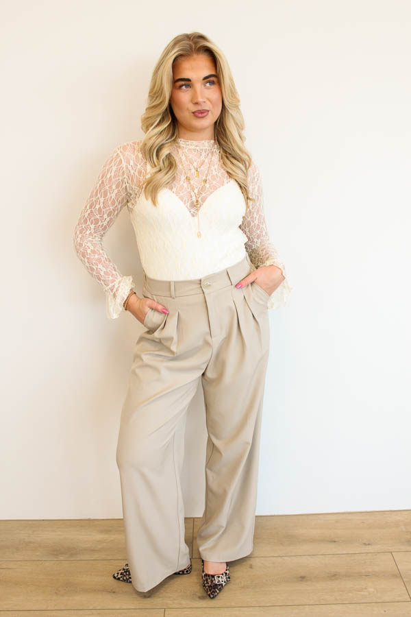 Lace top ecru | Tess - Afbeelding 3