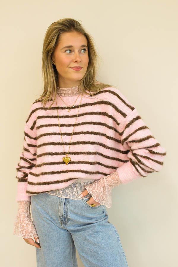 Lace top roze | Tess - Afbeelding 2
