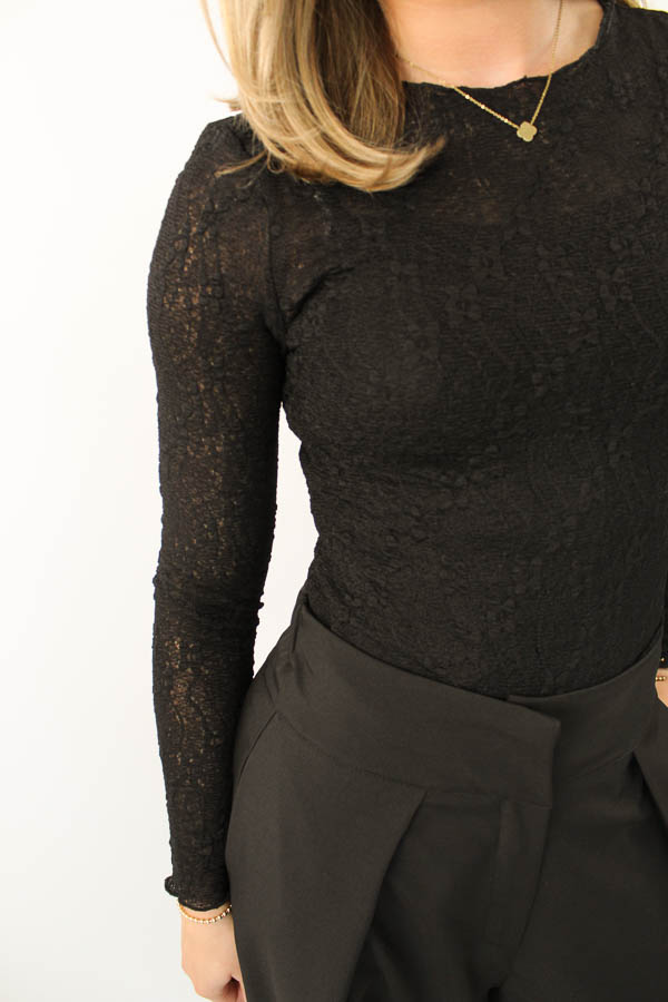 Lace top zwart | Loes - Afbeelding 2
